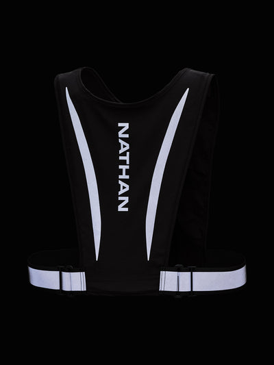 Nathan Hypernight Reflective Stash Vest – Black – Back Reflective View