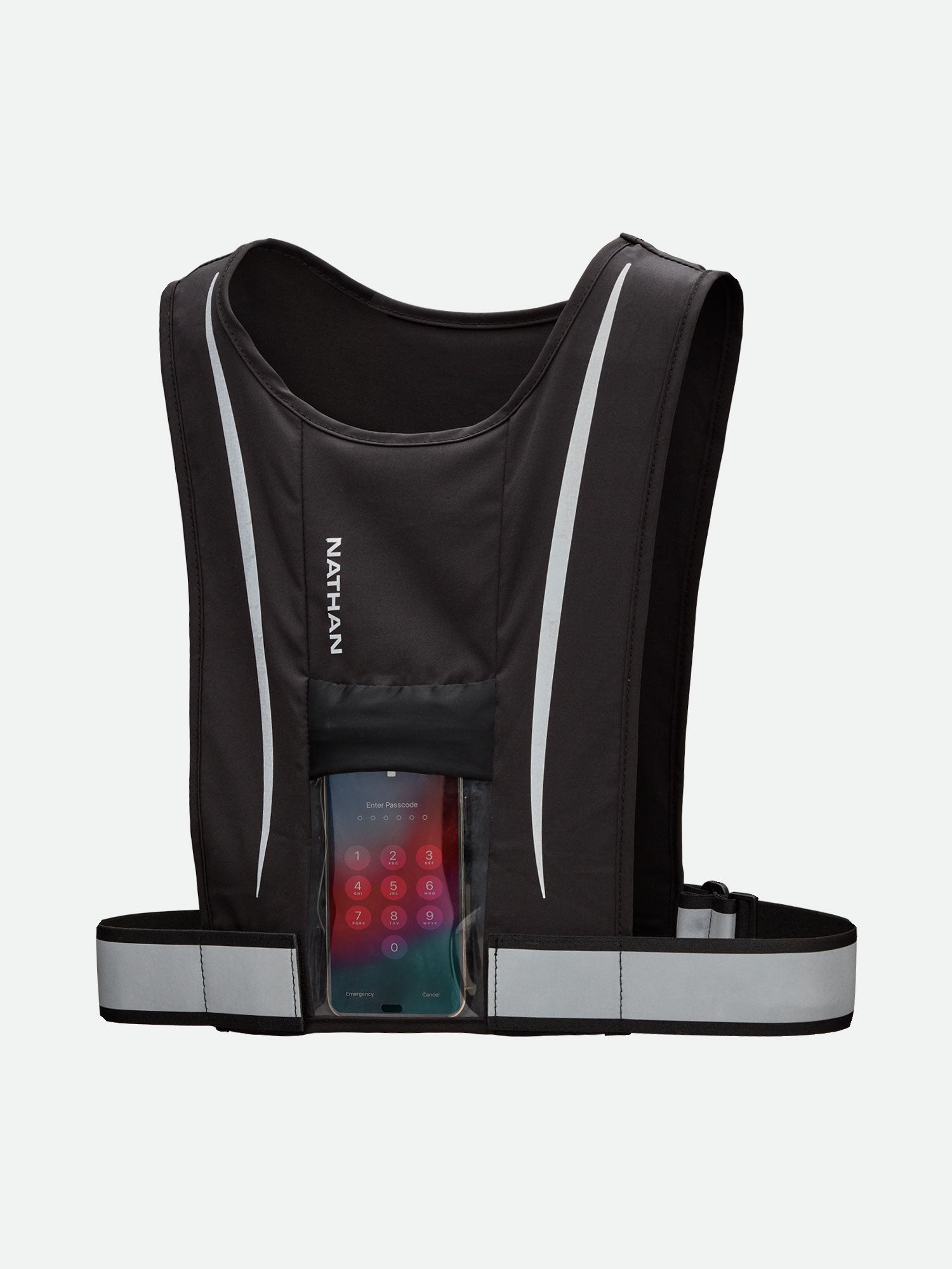 Nathan Hypernight Reflective Stash Vest – Black – Front View