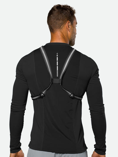 Nathan Hypernight Reflective Vest Lite – Black – On Model – Back View