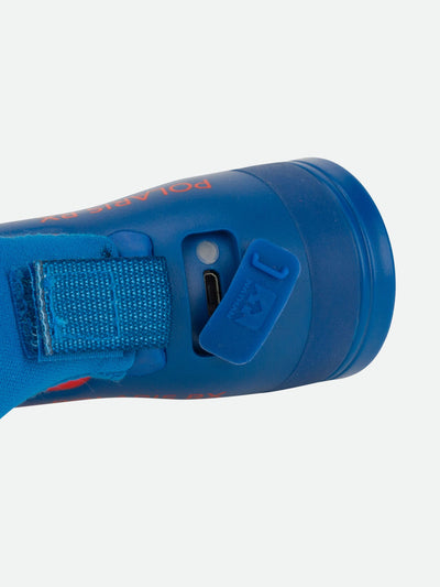 Nathan Polaris 400RX Runner’s Hand Torch – Deep Blue – Detail View – Open USB Port For Charging