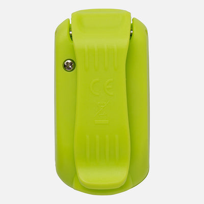 color:Safety Yellow||seo:Nathan StrobeLight 2.0 Safety LED Light Clip - Safety Yellow - Back View