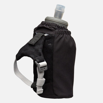color:Black/Reflective Silver||view:sku image back||seo:Nathan Pinnacle Soft 18oz Flask Handheld  - Black/Reflective Silver - Back View