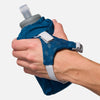 color:Sailor Blue/Reflective Silver||seo:Nathan Pinnacle Soft 18oz Flask Handheld  - Sailor Blue/Reflective Silver - Model Gripping Handheld Flask - Back View
