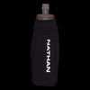 color:Black/Reflective Silver||seo:Nathan Pinnacle Soft 14oz Flask Handheld  - Black/Reflective Silver - Detail View of Reflective Highlights on Handheld