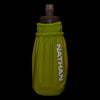 color:Finish Lime/Reflective Silver||seo:Nathan Pinnacle Soft 14oz Flask Handheld  - Finish Lime/Reflective Silver - Detail View of Reflective Highlights on Handheld