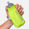 color:Finish Lime/Reflective Silver||seo:Nathan Pinnacle Soft 14oz Flask Handheld  - Finish Lime/Reflective Silver - Model Gripping Handheld Flask - Front View