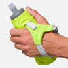 color:Finish Lime/Reflective Silver||seo:Nathan Pinnacle Soft 14oz Flask Handheld  - Finish Lime/Reflective Silver - Model Gripping Handheld Flask - Back View