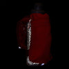 color:Ribbon Red/Reflective Silver||seo:Nathan SpeedDraw 2 Insulated 12oz Handheld Flask - Ribbon Red/Reflective Silver - Detail View of Reflective Highlights on Handheld