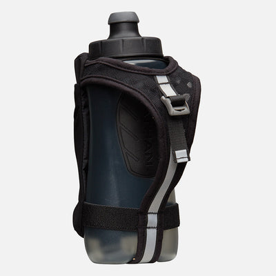 color:Black/Reflective Silver||view:sku image back||seo:Nathan SpeedDraw 2 22oz Handheld Flask  - Black/Reflective Silver - Back View