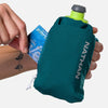 color:Deep Teal/Reflective Silver||seo:Nathan SpeedDraw 2 12oz Handheld Flask  - Deep Teal/Reflective Silver - Model Pulling Credit Card from Zippered Pouch