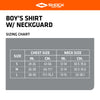 Boy's Shirt with Neckguard Size Chart Image
