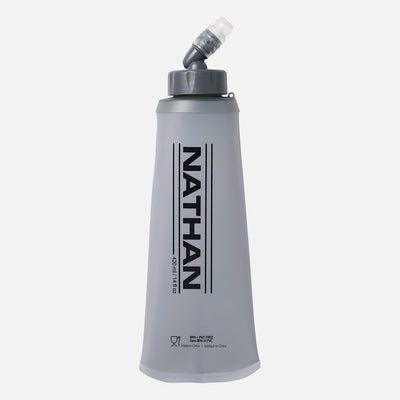 color:Black/Reflective Silver||seo:Nathan QuickStart Soft Hydration Flask 14oz (420 ml)