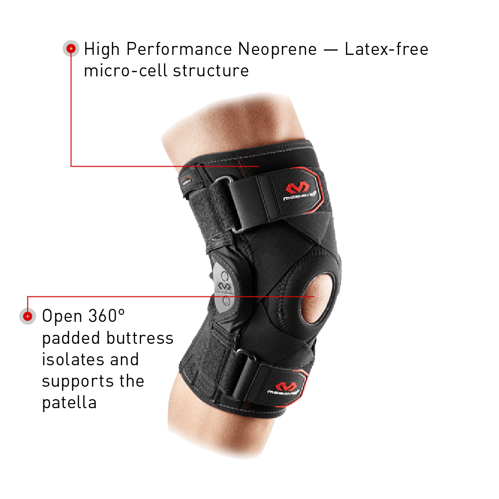 Knee Brace with Polycentric Hinges & Cross Straps