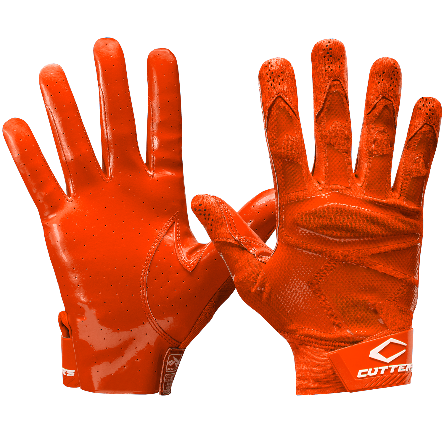 Orange wide online receiver gloves
