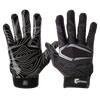 Cutters Game Day Black Topo Football Receiver Gloves - Front and Back View