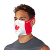 Canada Flag Play Safe Face Mask – Male Model Wearing Protective Safety Face Mask - Left Angle