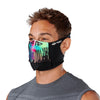 Drip Play Safe Face Mask – Male Model Wearing Protective Safety Face Mask - Left Angle