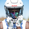 Drip Play Safe Face Mask Lifestyle Image – Male Football Player With Helmet on Wearing Protective Safety Face Mask - Front Angle