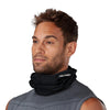 Black Play Safe Neck-Face Gaiter– Male Model Not Wearing Protective Safety Face and Neck Covering - Left Angle