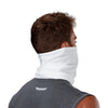 White Play Safe Neck-Face Gaiter – Male Model Wearing Protective Safety Face and Neck Covering - Back of Head Angle
