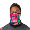 Drip Play Safe Neck-Face Gaiter – Male Model Wearing Protective Safety Face and Neck Covering - Front Angle