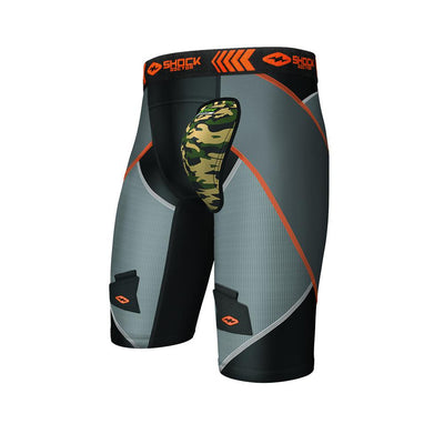 Shock Doctor X-FIT Cross Compression Hockey Short with AirCore™ Hard Cup - Front Angle View