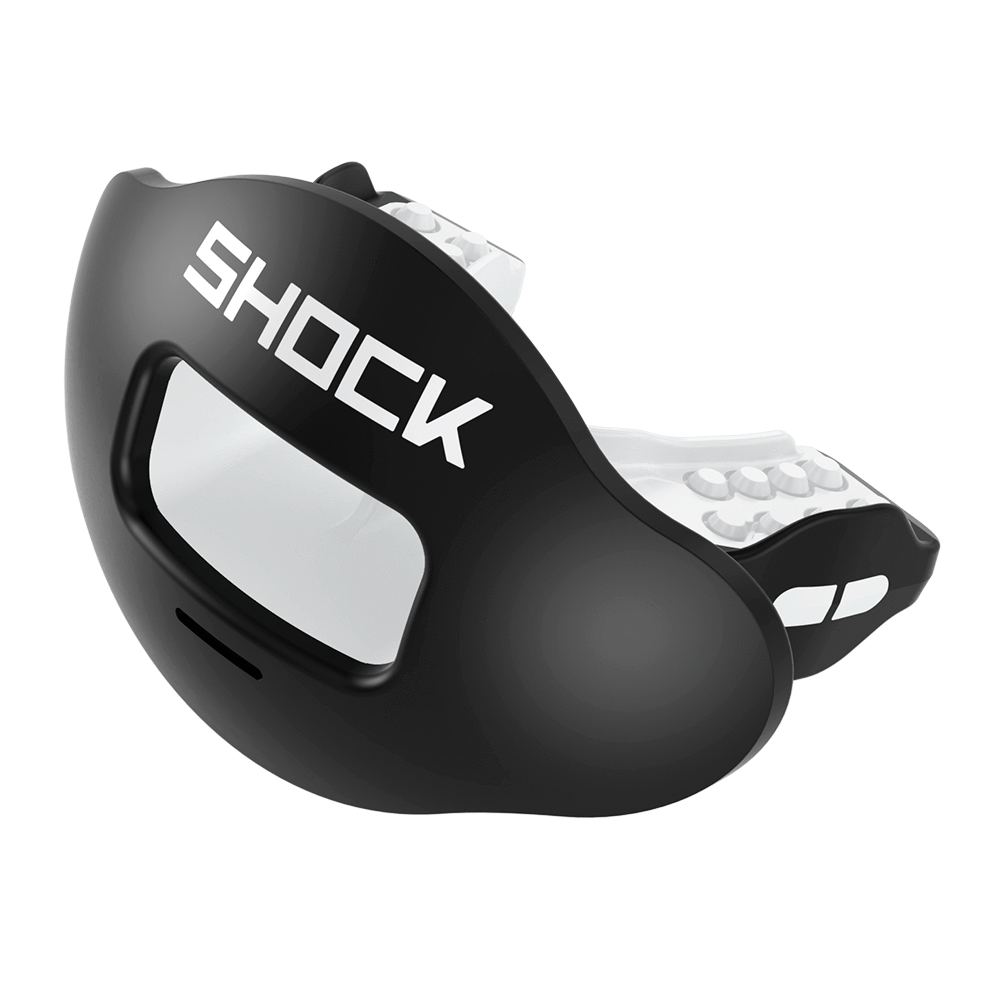 Shock Doctor Max AirFlow Football Mouthguard - Black - Front View