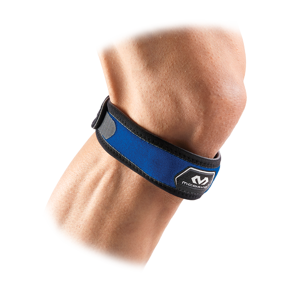 McDavid Knee Strap/Patella - Royal Blue - On Model
