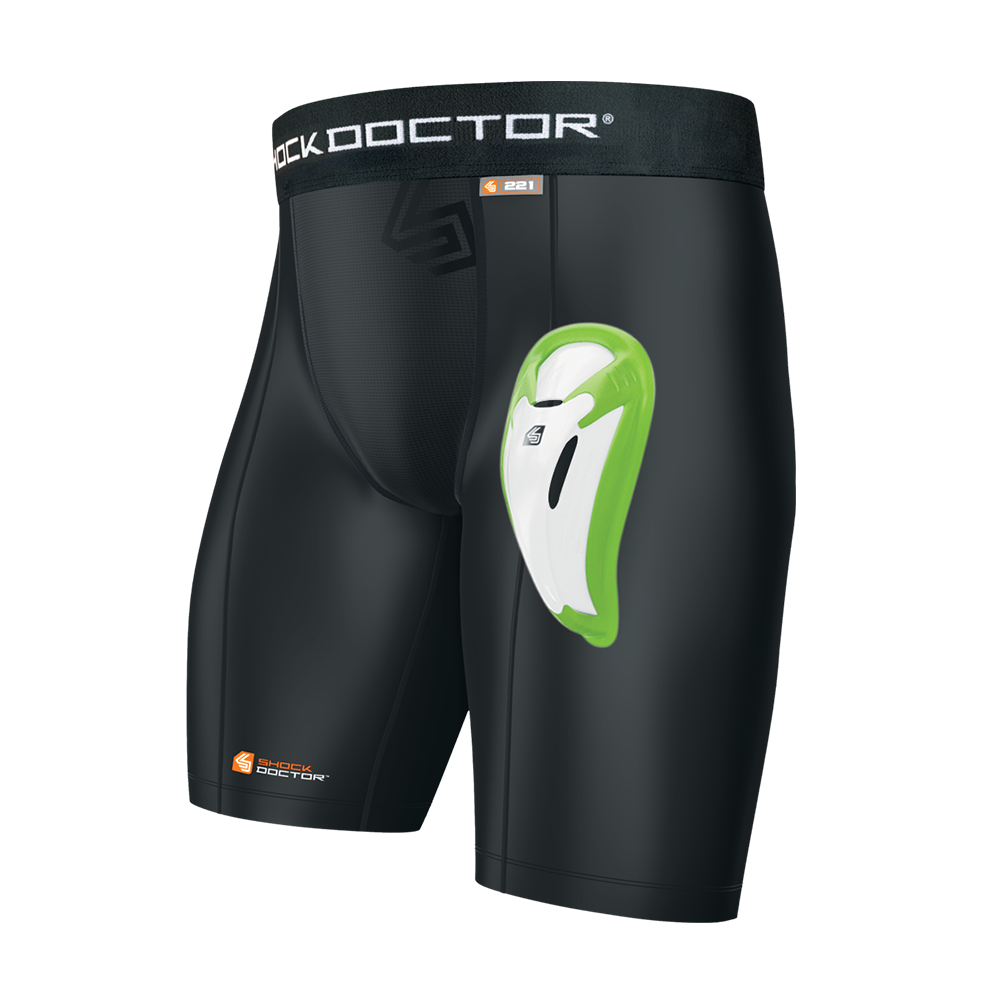 Shock doctor core compression 2025 short with bioflex cup