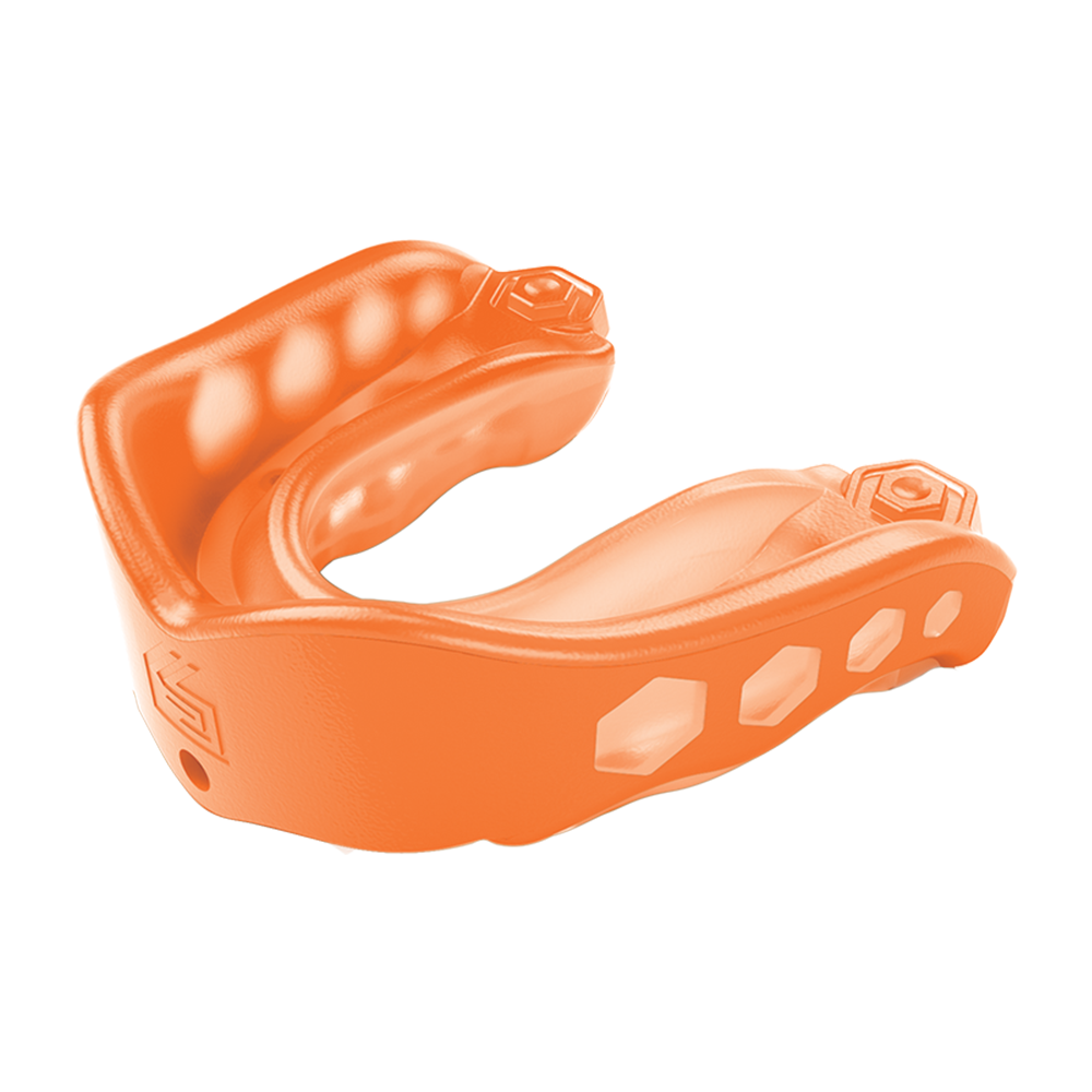 Shock Doctor Gel Max Mouthguard - Orange - Front Left Angle View