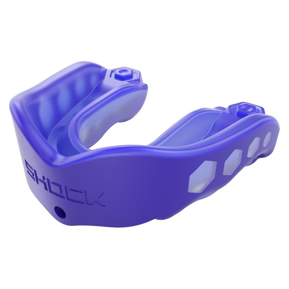 Shock Doctor Gel Max Mouthguard - Blue - Front Left Angle View